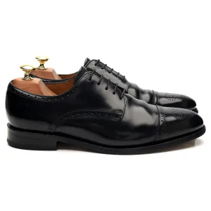 '376717' Black Leather Cap Toe Derby UK 8 G