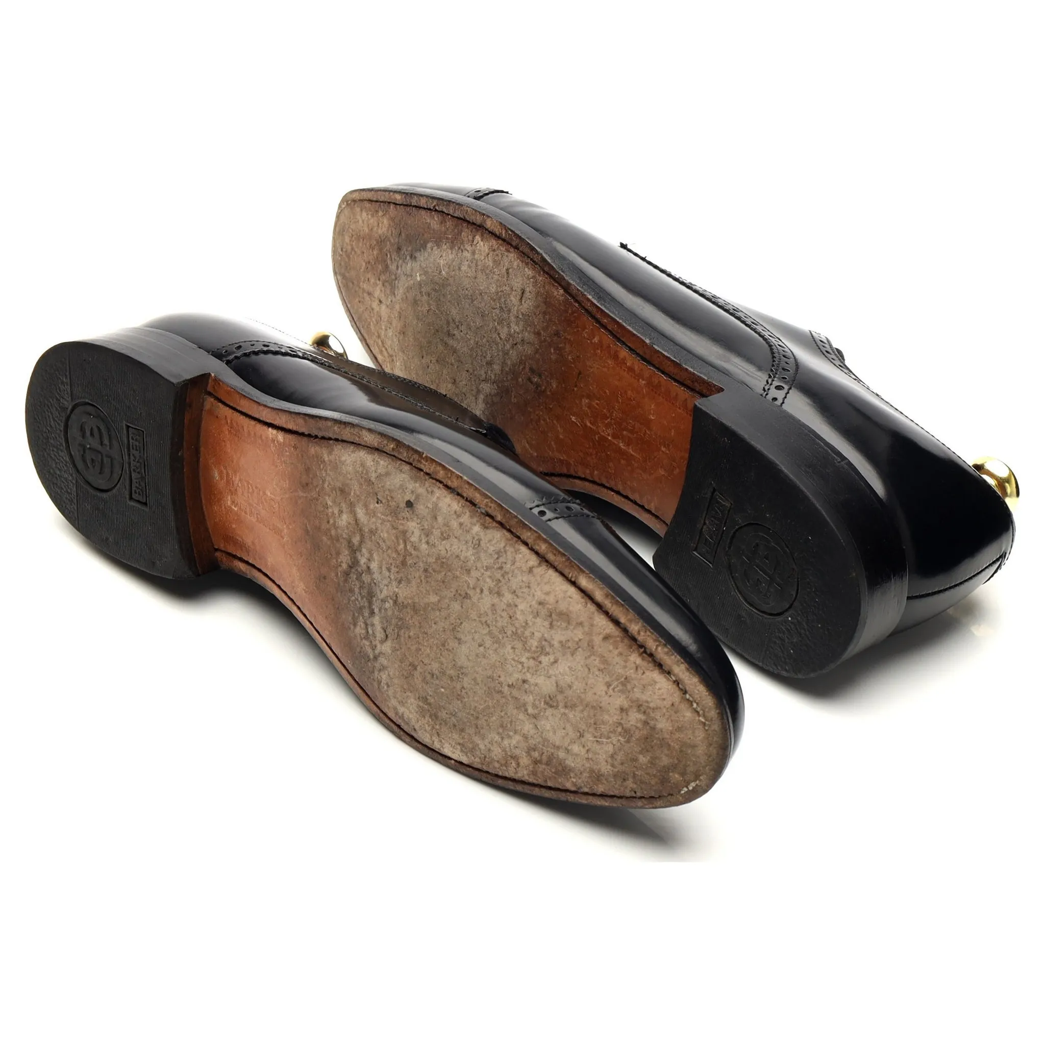 '376717' Black Leather Cap Toe Derby UK 8 G