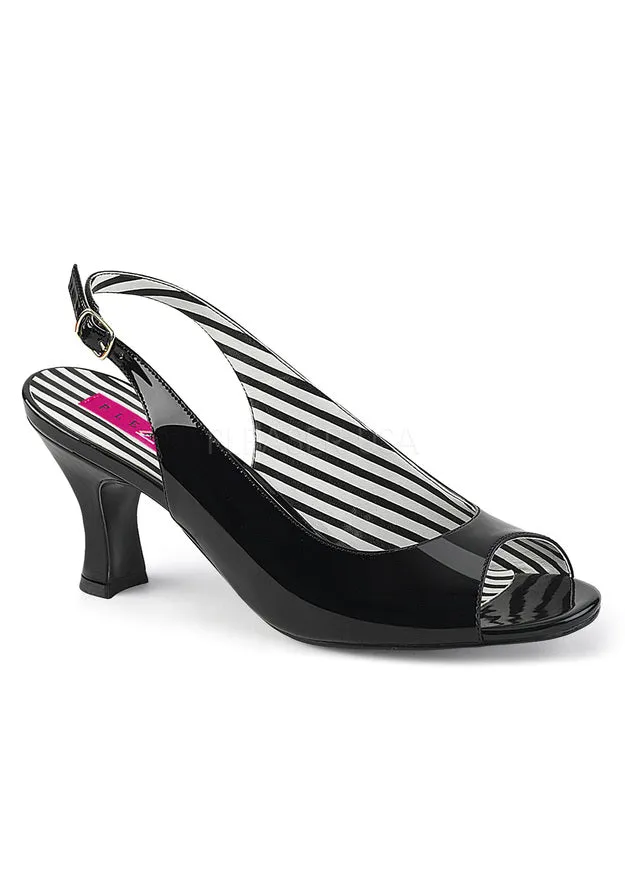 **3" Heel Slingback Peep Toe Pump