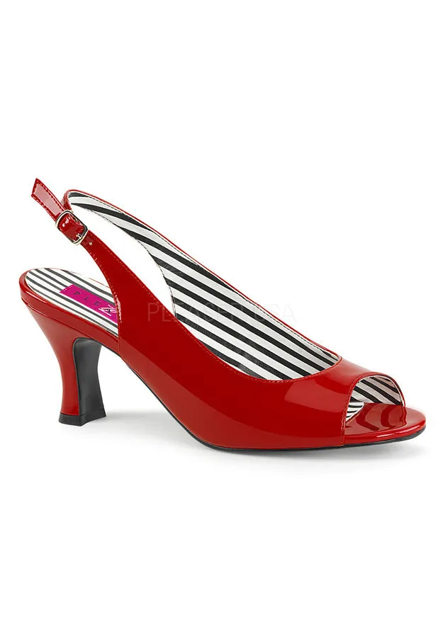 **3" Heel Slingback Peep Toe Pump