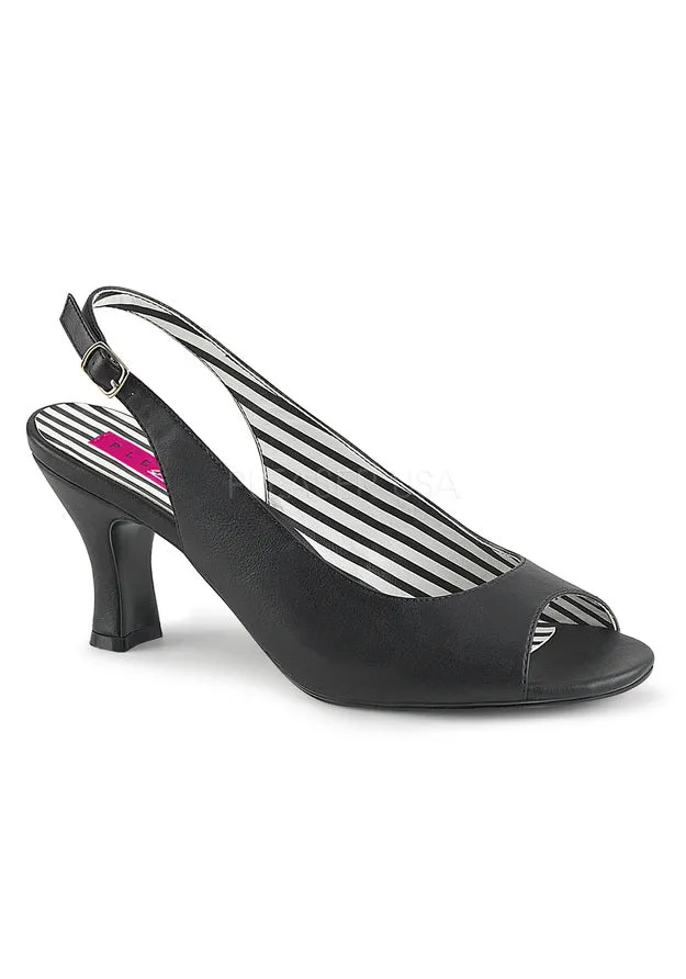 **3" Heel Slingback Peep Toe Pump