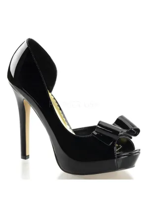 4 3/4" Heel, 1" PF Peep Toe d'Orsay Pump w/Bow