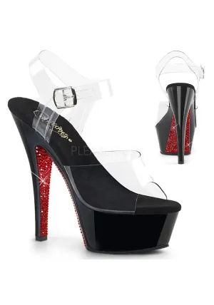 6" Heel, 1 3/4" PF  Ankle Strap Sandal w/ Contrast RS