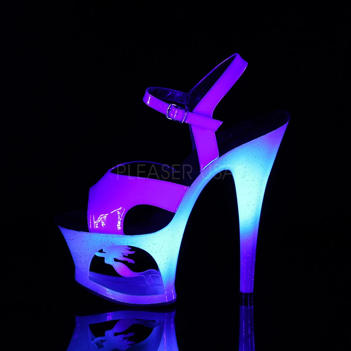 7 Inch Heel MOON-711MER Blue Ombre