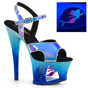 7 Inch Heel MOON-711MER Blue Ombre