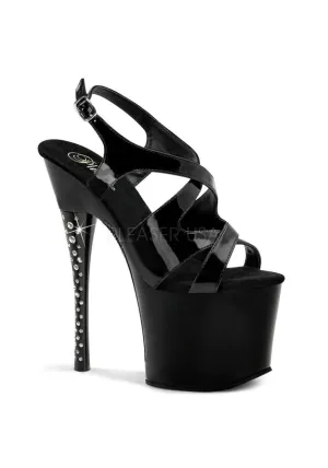 7" Heel, 3 1/4" PF RS Embed Heel Crisscross Slingback