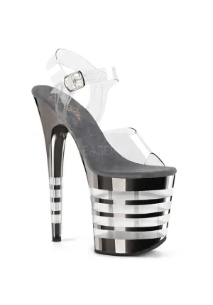 8" Heel, 4" Lined PF Ankle Strap Sandal