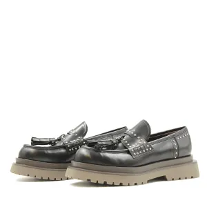 9100R Black Patent Leather Women's Loafers