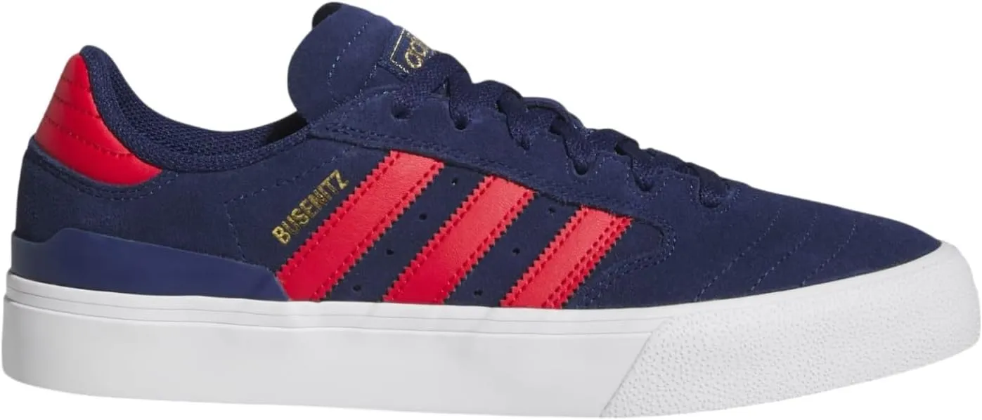 adidas Men's Busenitz Vulc II Skate Shoes - Dark Blue/BetterScarlett/Gold Metallic, Size: 11.0