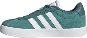 adidas VL Court 3.0 Sneaker, Powder Teal/White/Preloved Teal, 3 US Unisex Little Kid