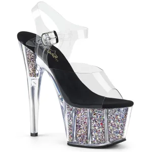 ADORE-708CG-Clr/Slv Confetti Glitter