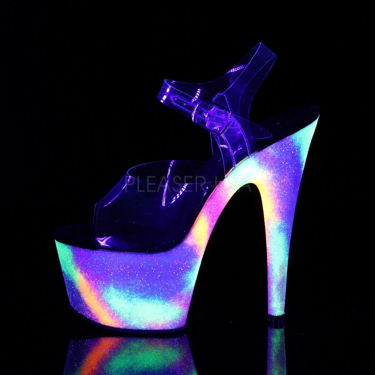 ADORE-708GXY - Clr/Neon Galaxy Glitter