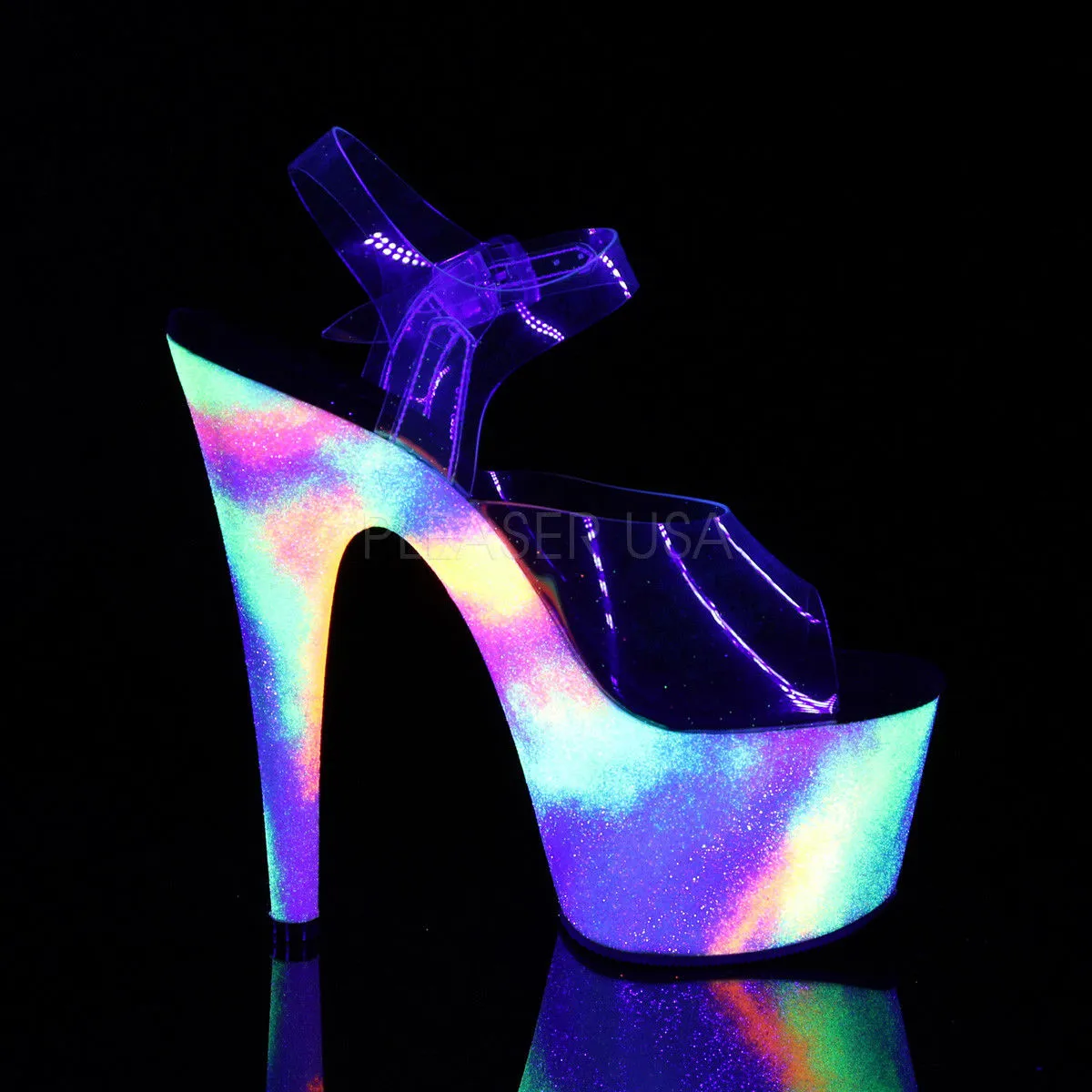 ADORE-708GXY - Clr/Neon Galaxy Glitter