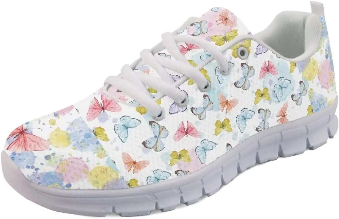 AmzPrint Women Mens Fashion Sneaker White Sole Cute Tennis Shoes for Women Black Casual Running Walking Shoes Size 6
