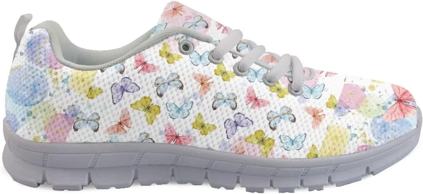 AmzPrint Women Mens Fashion Sneaker White Sole Cute Tennis Shoes for Women Black Casual Running Walking Shoes Size 6