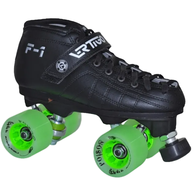Atom Skates - Womens Size 4 Luigino F1 Poison - Roller Derby Skate Package