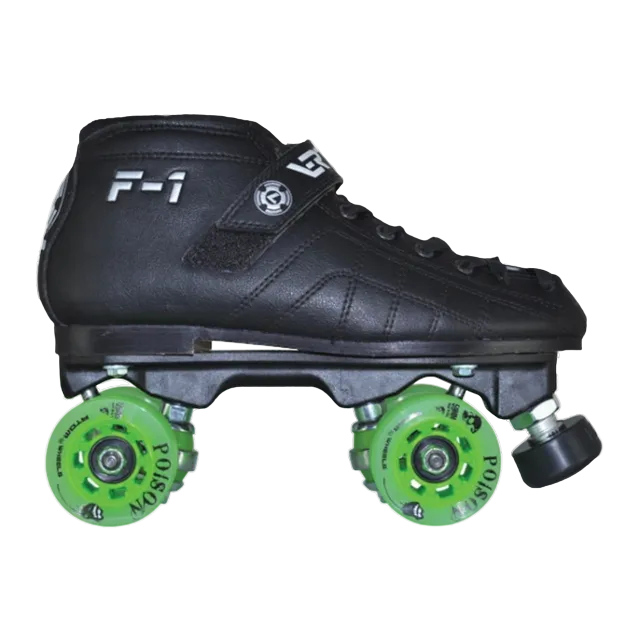 Atom Skates - Womens Size 4 Luigino F1 Poison - Roller Derby Skate Package
