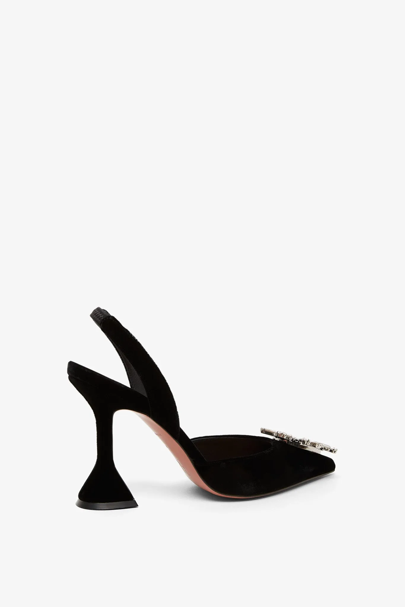 Begum sling 95 black velvet pumps