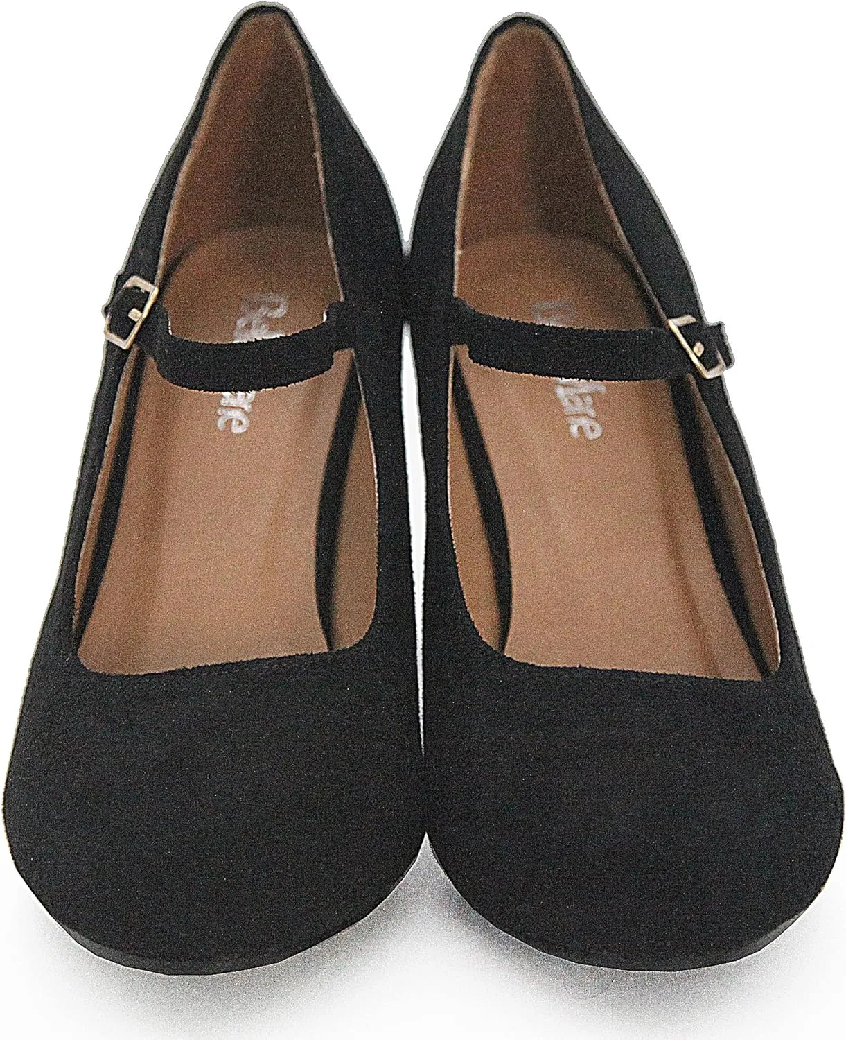 Bella Marie Helena Vintage Retro Mary Jane Round Toe Mid Heels Dress Work Pump