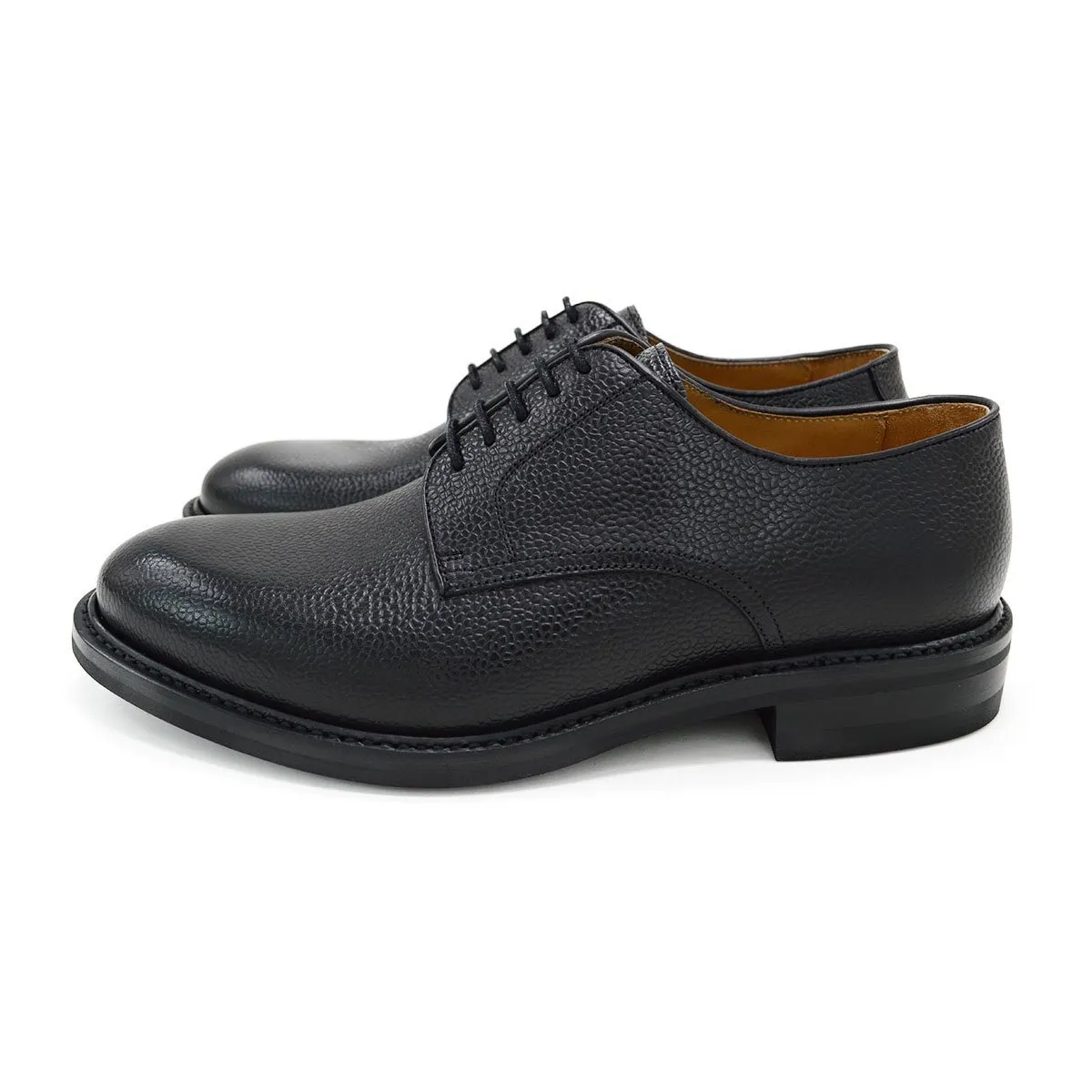 Berwick 1707 Country Grain Plain Derby Shoe (4169) Black
