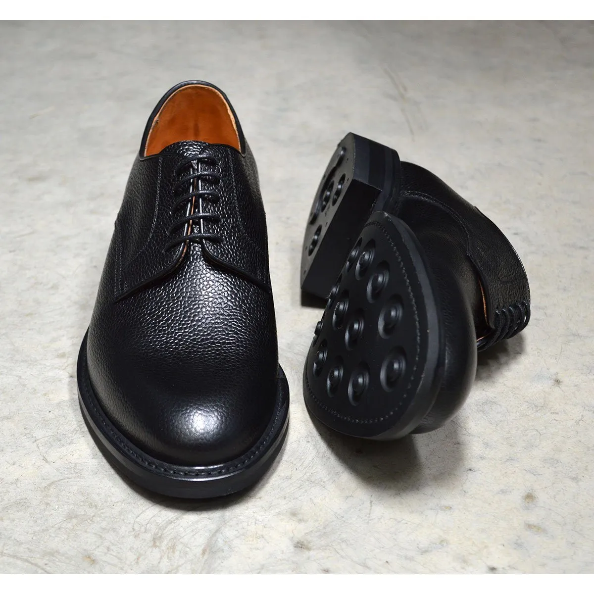 Berwick 1707 Country Grain Plain Derby Shoe (4169) Black
