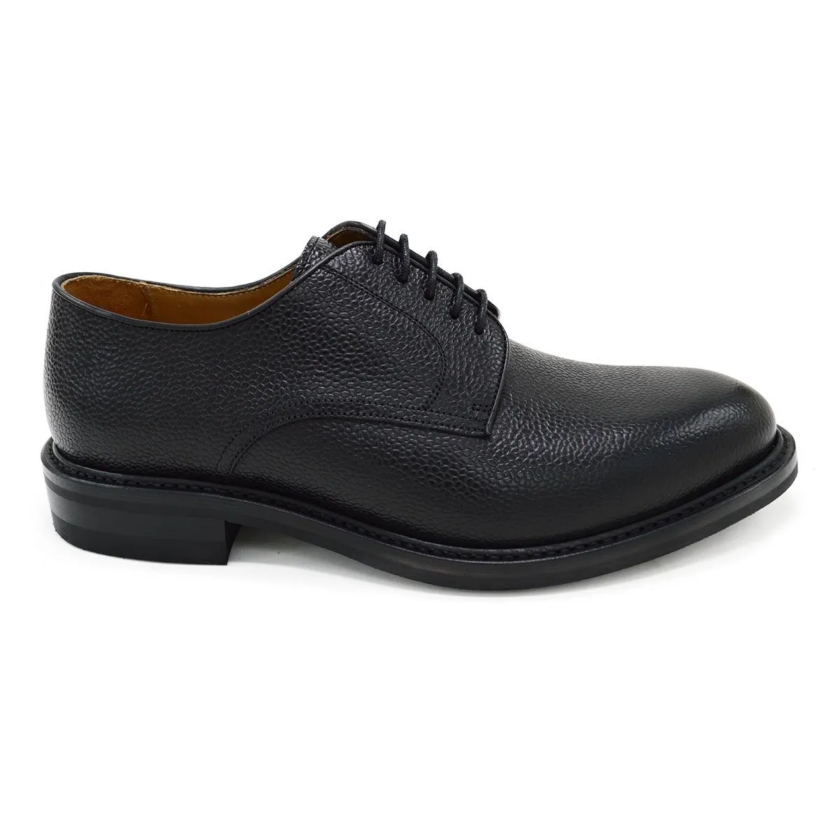 Berwick 1707 Country Grain Plain Derby Shoe (4169) Black