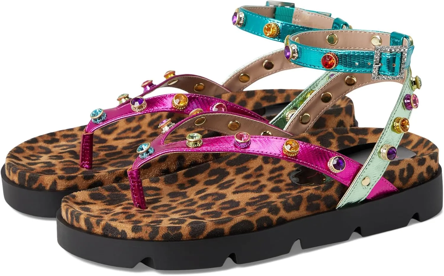 Betsey Women's Conley Sandal, Metallic Multi, 7.5