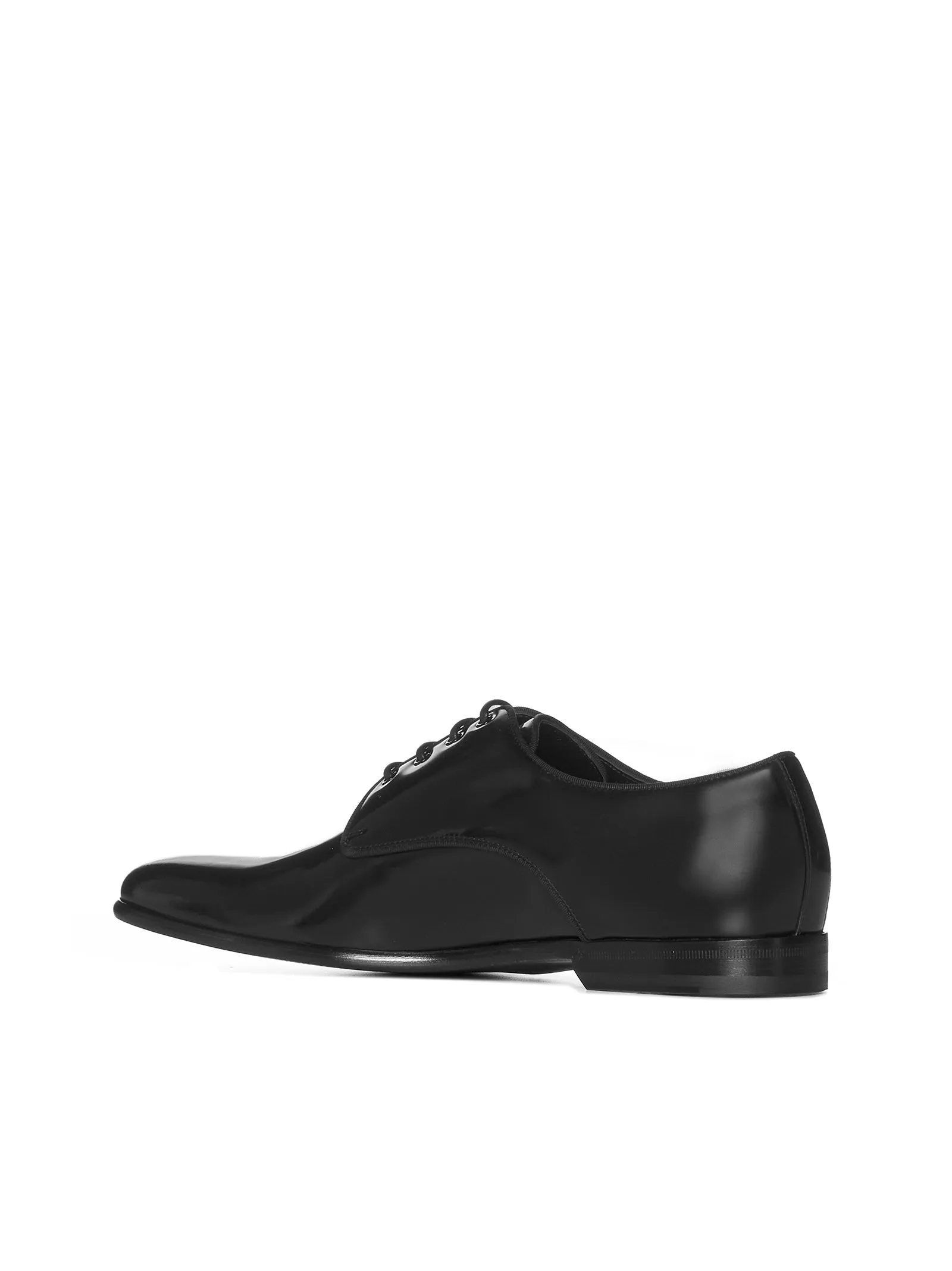 Black leather lace-up derby shoes from DOLCE & GABBANA