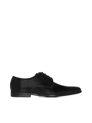 Black leather lace-up derby shoes from DOLCE & GABBANA