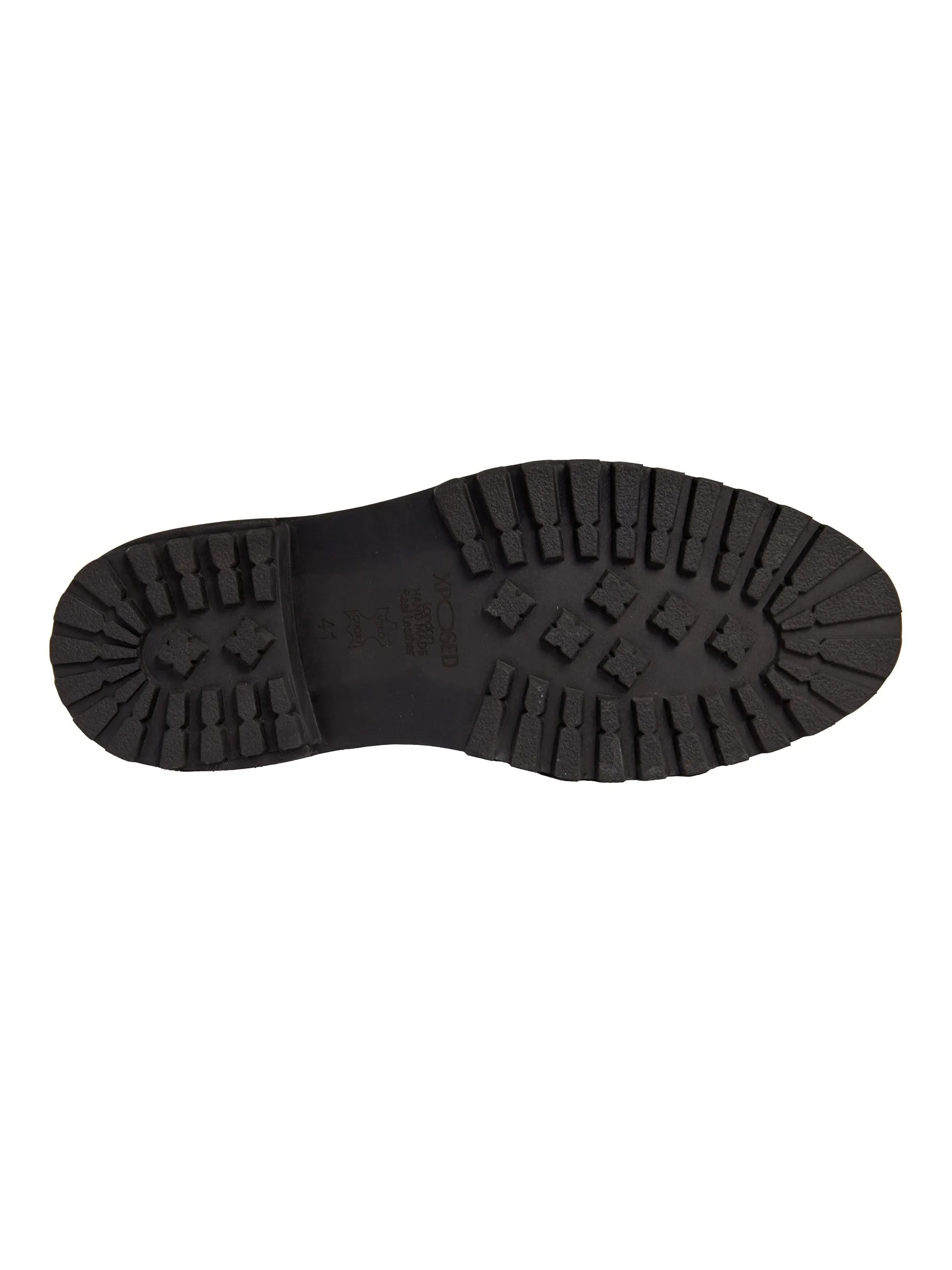 BLACK SEMI BROGUE DERBY SHOES