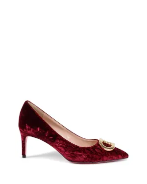 Boss Lady Cocco Velvet Pump Ruby