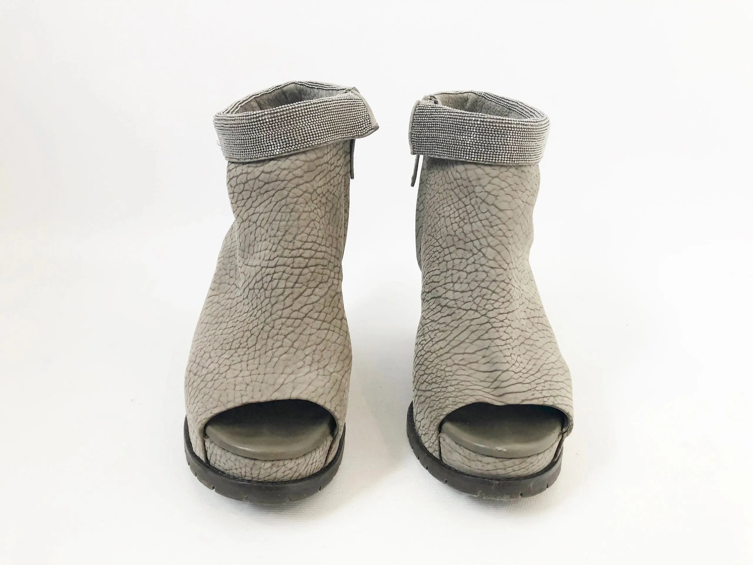 Brunello Cucinelli Monili Wedge Sandal Size 38 It (8 Us)