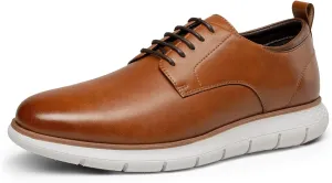 Bruno Marc Men's Casual Dress Sneakers Formal Business Shoes, Breathable Leather Upper Comfort Lightweight Cushioning Oxfords Crossflex NeatLite