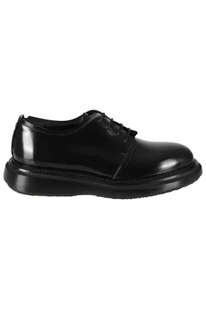 Brushed Leather Derby Shoes With Tone-On-Tone Laces