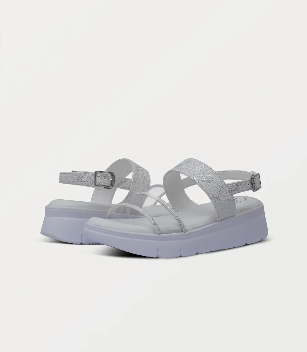 BW10326-WHITE-Women Comfort Sandal