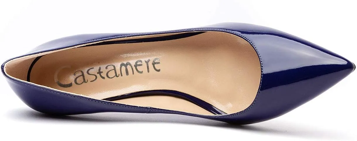 Castamere Womens Basic High Heels Pumps Slip On Pointy Toe Stilettos 10CM Heel