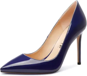 Castamere Womens Basic High Heels Pumps Slip On Pointy Toe Stilettos 10CM Heel