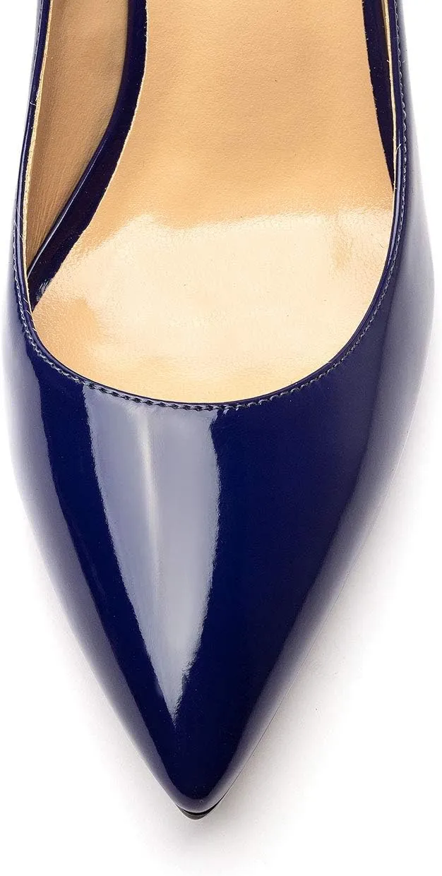 Castamere Womens Basic High Heels Pumps Slip On Pointy Toe Stilettos 10CM Heel
