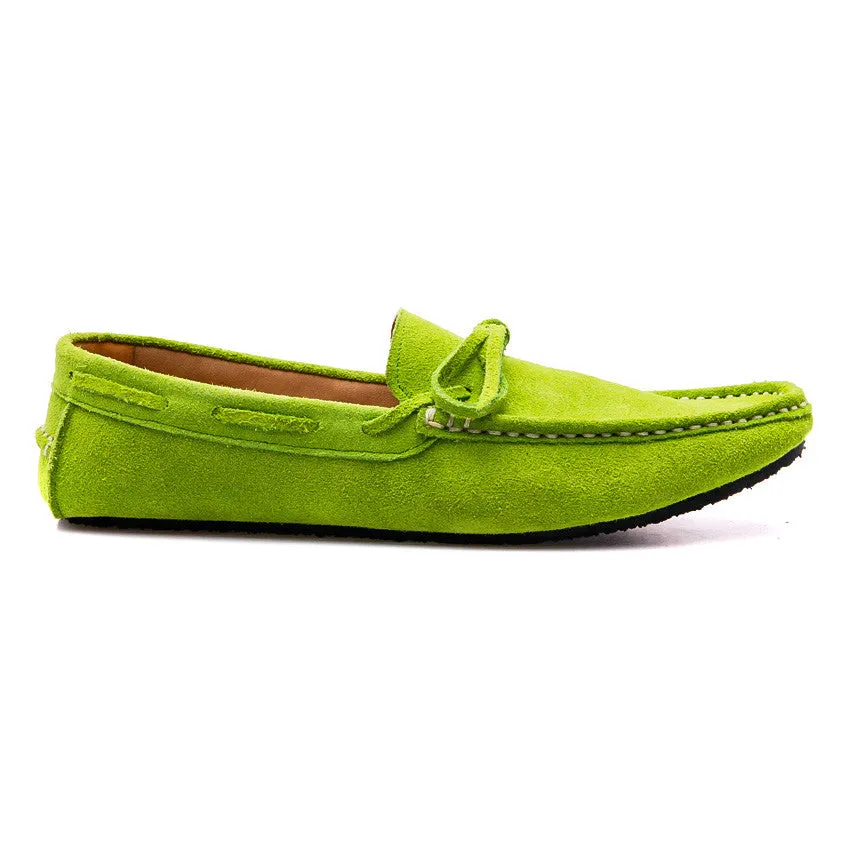 Casualist Lace Leather Loafer Suede Lemon Green