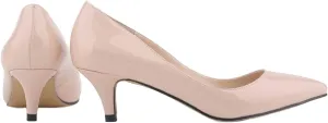 ChaiRong Zhou Women's Pointed Toe Low Heels PU Leather Dress Pumps,Slip On Candy Color Fashion Work Pump Shoes