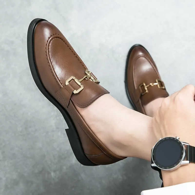 Classic Men's Dress Shoes Formal Business Slip On Oxford Shoes for Men Casual Wedding Leather Mens Derby Shoe