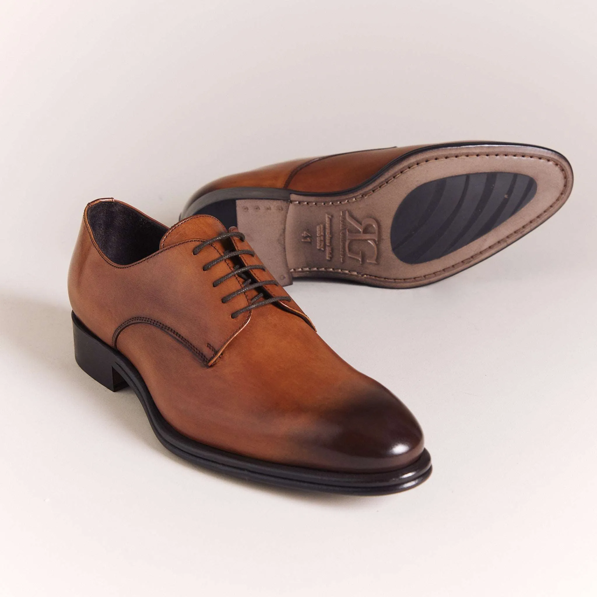 Cognac Brown 'Elegante' Derbys