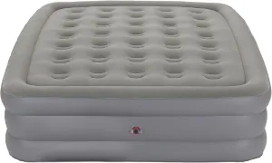 Coleman GuestRest 18" Plush Top Double High Air Mattress Airbed with Integrated Storage System and Carry Bag, Pump Not Included, Queen