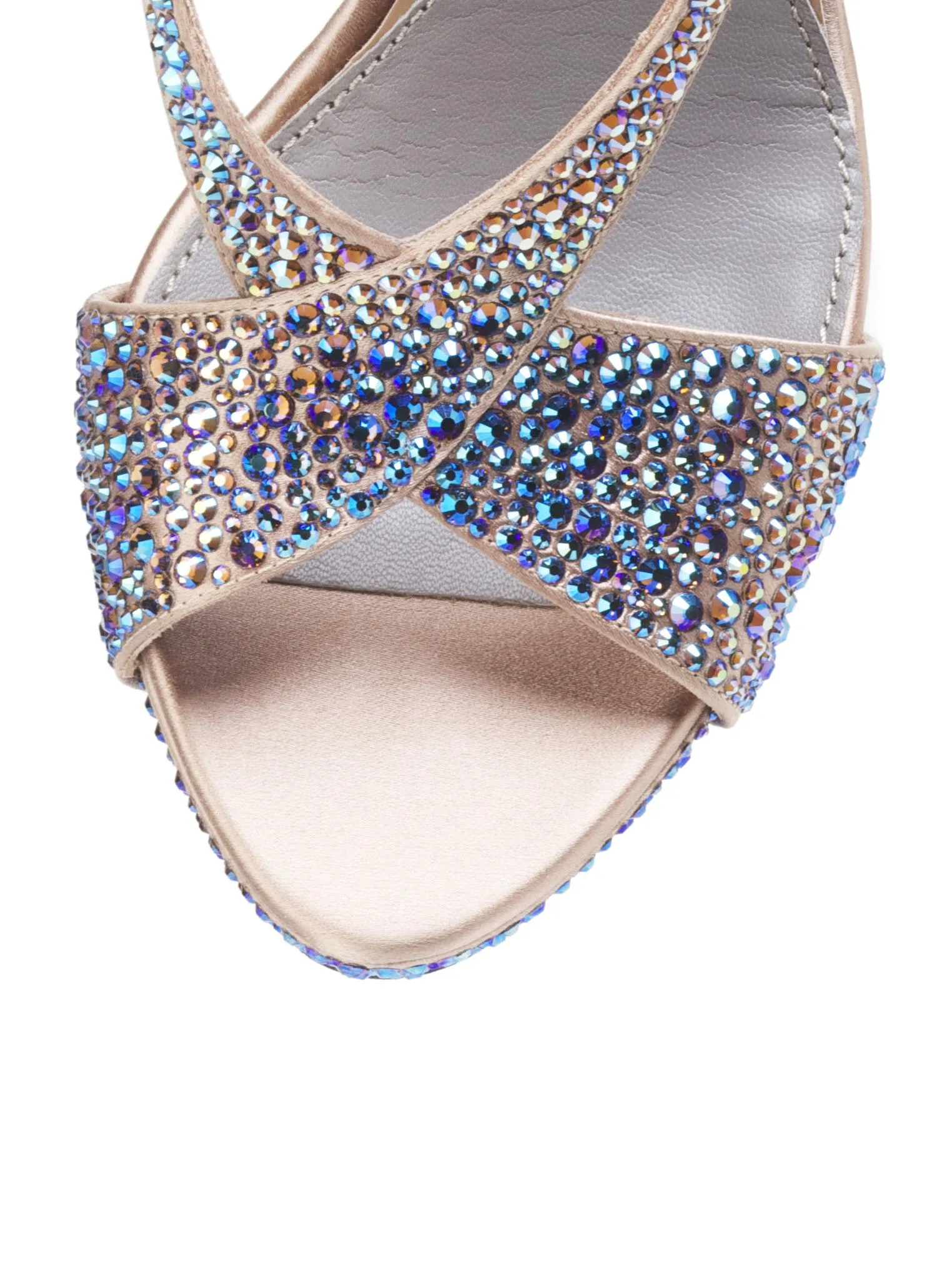 Crystal Nude Sandal Pump