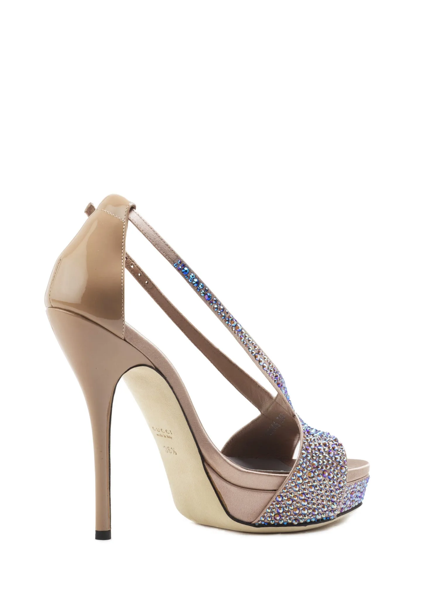 Crystal Nude Sandal Pump