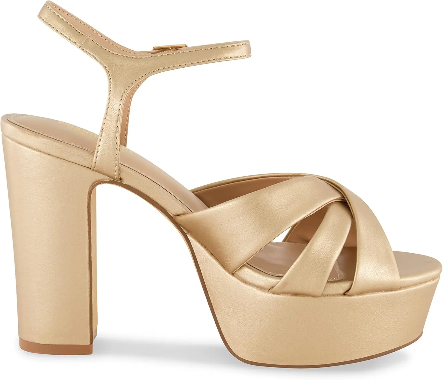 CUSHIONAIRE Women's Foxy platform dress sandal  Memory Foam and Wide Widths Available