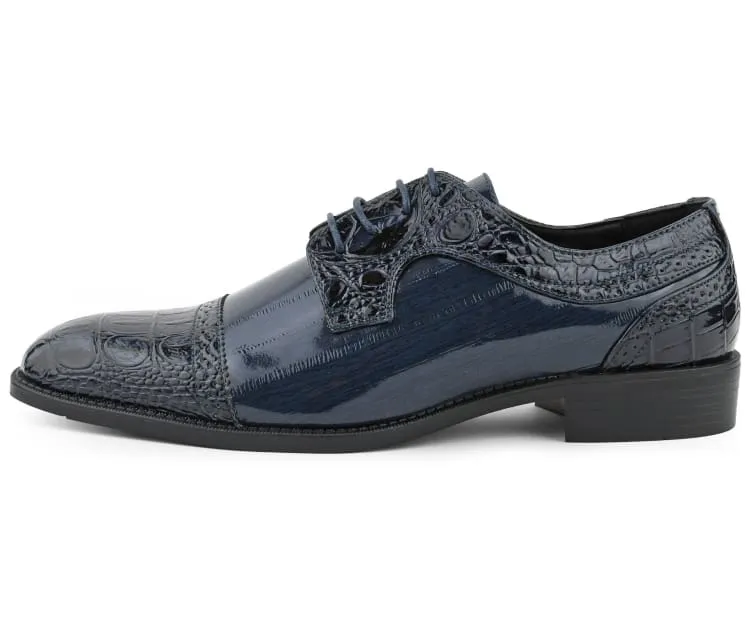 Dallas Navy Cap Toe Derby