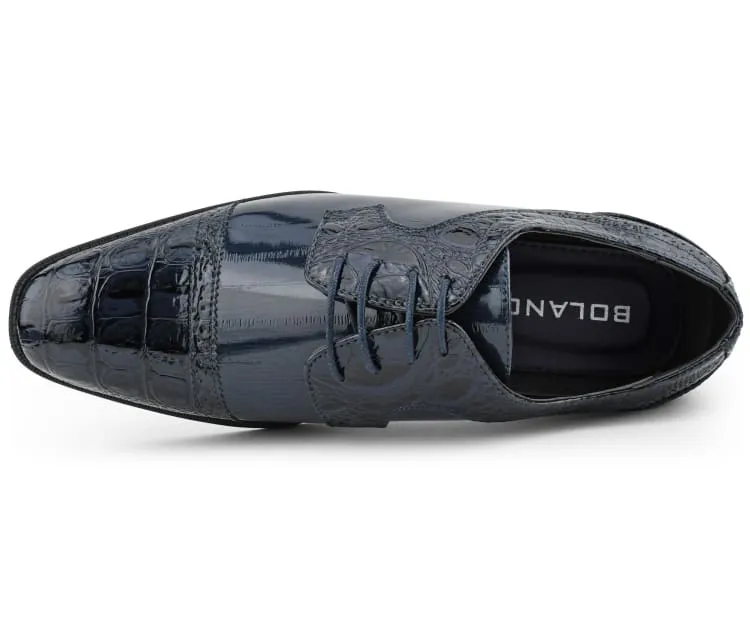 Dallas Navy Cap Toe Derby