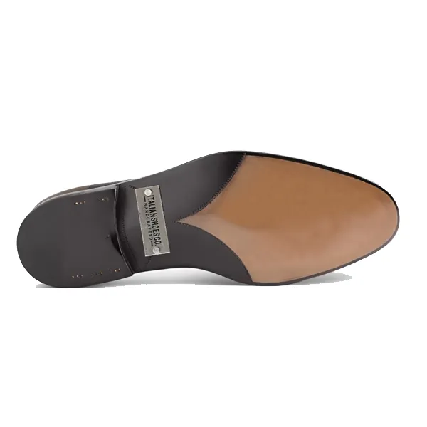 Derby Blucher Brown Leather Luxury Shoes India