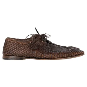 Dolce & Gabbana lace-up woven derby shoes